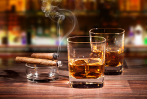 Drinks and cigar photo for Cigar and Drink Menus